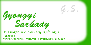 gyongyi sarkady business card